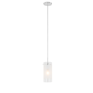 Italux Pendant Light White Chrome Glass E27 12 cm MDF9489/1 small 1
