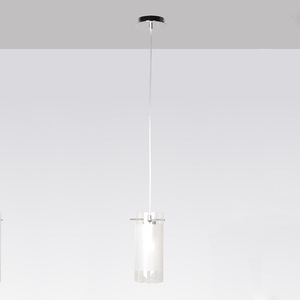 Italux Pendant Light White Chrome Glass E27 12 cm MDF9489/1 small 2