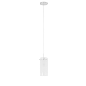 Italux Pendant Light White Chrome Glass E27 12 cm MDF9489/1 small 3