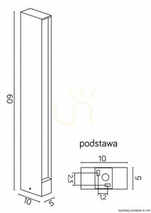 Outdoor Post Light SU-MA LINEA LED 60 cm Dark Gray 17W 16702-600 small 3