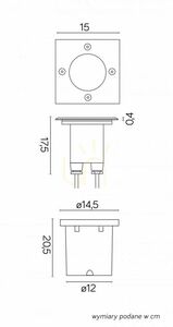 Outdoor Walkover Light SU-MA 6725 D Square Silver IP67 GU10 Adjustable small 6