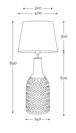View Bottle lamp Famlight Alor Gray black / silver E27 60W handmade Bottle lamp Famlight Alor Gray black / silver E27 60W handmade