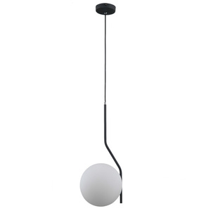 Pendelleuchte Italux Carimi E27 Weiß Anthrazit Stahl Glas 20 cm PND-3300-1-BK small 2
