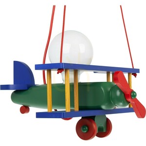 Hellux Small Aeroplane Pendant Light 104.10.08, Multicoloured, 1×E27 small 4