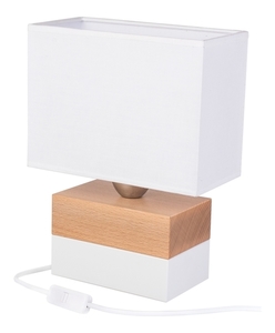 Hellux Colorato 411.35.09 table lamp natural wood/white E27 27 cm small 0