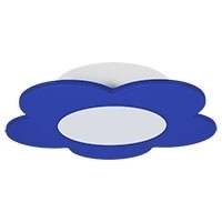 Hellux Fiore Flower Children's Ceiling Light 204.41.08 LED 19W Wooden Blue, 33 cm small 1