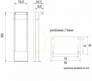 Outdoor Post Light SU-MA Rota RT-580 LED 58 cm Dark Gray IP54 small 4