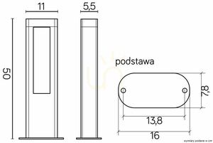 Outdoor Standing Light SU-MA GL15402 Dark Gray 50 cm LED 12W IP54 small 4