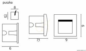 Outdoor Wall Recessed Light SU-MA M2029 LED 3000K 5W Dark Gray IP65 small 4