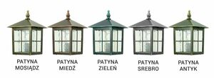 Outdoor Wall Light SU-MA Venice K 1018 KW Black Patina Aluminum Glass small 6