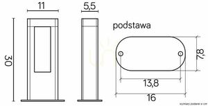Outdoor Standing Light SU-MA EVO GL15401 Dark Gray LED 8W 4000K 30 cm IP54 small 4