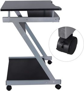 Black mobile computer desk LCD811B Songmics 4 Black mobile computer desk LCD811B Songmics small 4