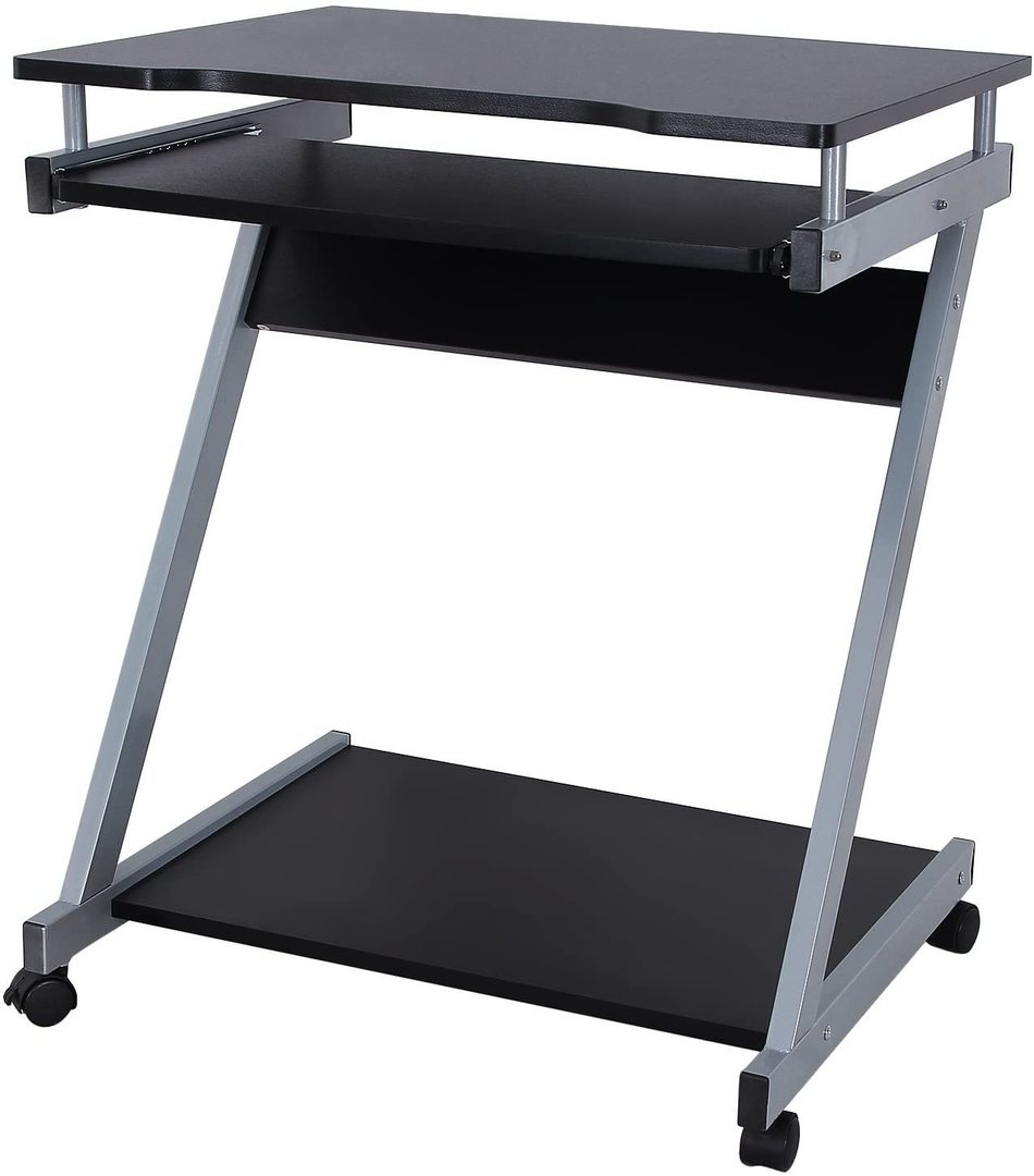 Check Black mobile computer desk LCD811B Songmics Black mobile computer desk LCD811B Songmics