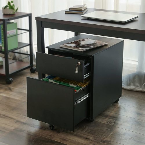 Check Black OFC50BK Songmics file cabinet