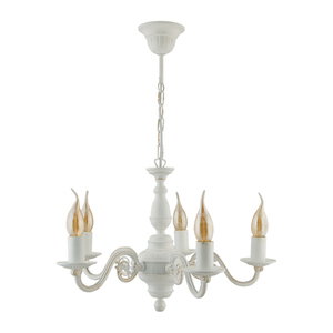Elegant TULUZA chandelier 6 x E14 LED white small 1