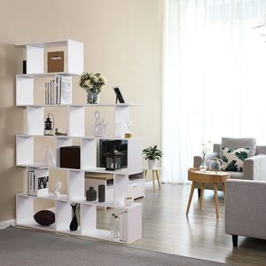 Cube bookcase in white LBC61WT Songmics small 1