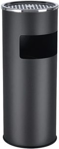 SONGMICS LTB17C waste bin with ashtray, black, 60.5 cm small 0