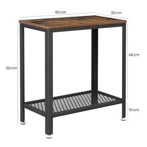 Industrial furniture console rustic brown LET31BX small 4