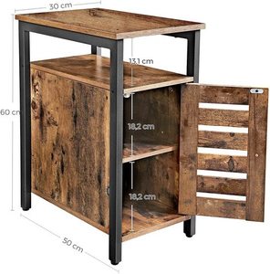 Bedside table / rustic brown LET61BX small 5