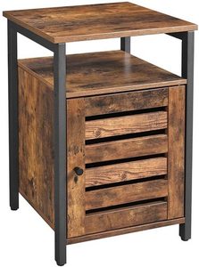 Bedside / coffee table with a cabinet, rustic brown LET62BX VASAGLE small 0