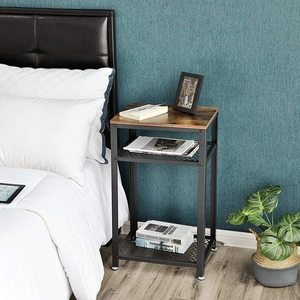 Coffee / bedside table retro loft black / rustic brown LET75BX VASAGLE small 3