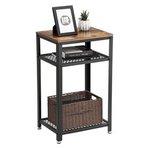 Coffee / bedside table retro loft black / rustic brown LET75BX VASAGLE small 0