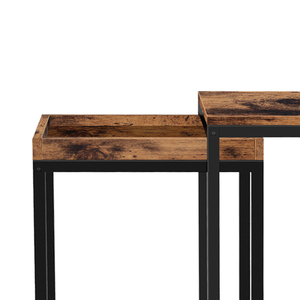 Set of 2 Coffee Tables Rustyclany Brown LNT02BX 3 Set of 2 Coffee Tables Rustyclany Brown LNT02BX small 3