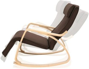 Rocking chair brown fabric LYY10ZV1 small 7