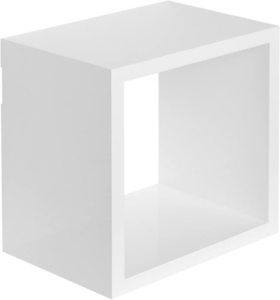Set of 3 SONGMICS LWS30WT white cube wall shelves 30/26/22 cm small 3