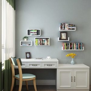 SONGMICS LWS97W set of 3 white wall shelves small 2