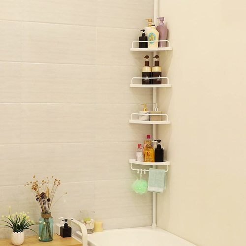 Check Telescopic bathroom corner shelf