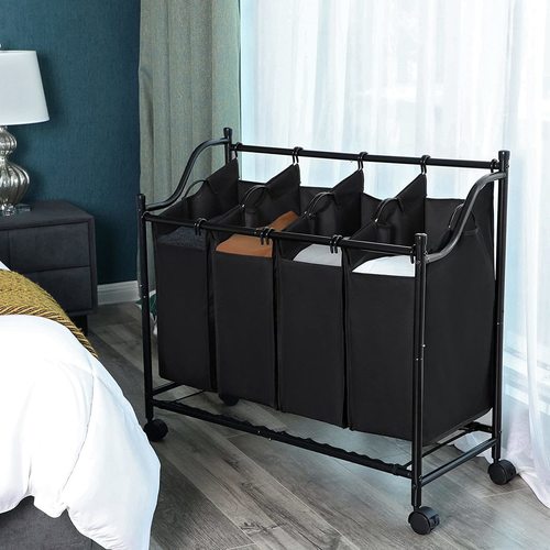 Check Foldable laundry basket black LSF005