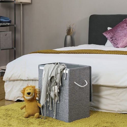 Check SONGMICS LCB109 Grey 60 L Laundry Basket