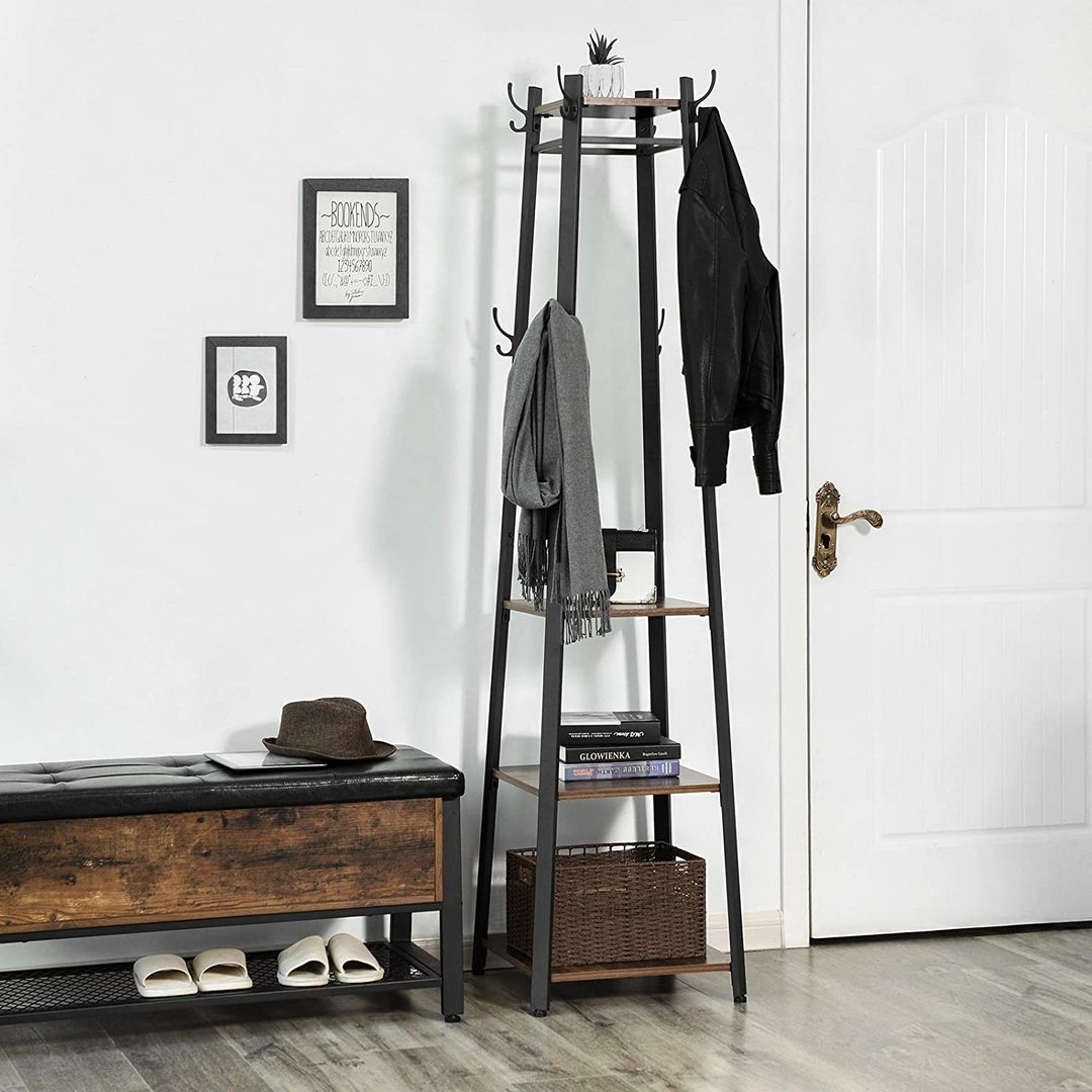View LCR80X retro loft hanger for jackets / coats with shelves LCR80X retro loft hanger for jackets / coats with shelves