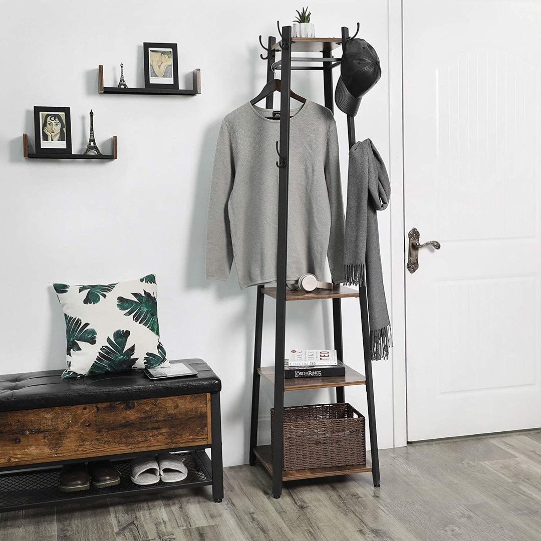 Display LCR80X retro loft hanger for jackets / coats with shelves LCR80X retro loft hanger for jackets / coats with shelves