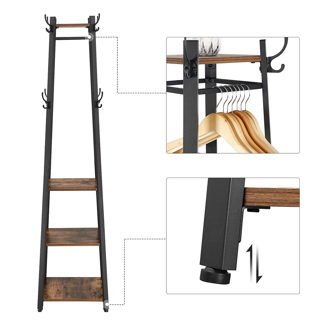 Check LCR80X retro loft hanger for jackets / coats with shelves LCR80X retro loft hanger for jackets / coats with shelves