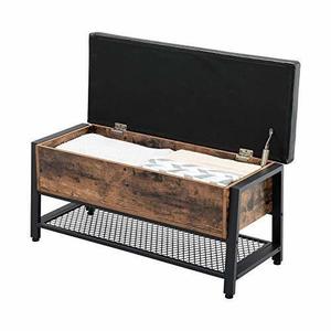 Bench with storage rustic brown LSB47BX small 2