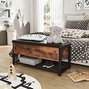 Bench with storage rustic brown LSB47BX small 5