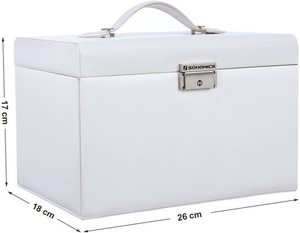 Jewellery box with mirror SONGMICS JBC121W white small 4