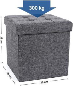 Folding pouffe with a container LSF27Z small 4