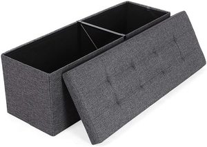 Folding pouffe with storage dark gray LSF77K 0 Folding pouffe with storage dark gray LSF77K small 0