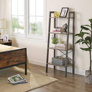 VASAGLE ALINRU LLS44MG ladder shelf, 4 tiers, greige/grey small 4