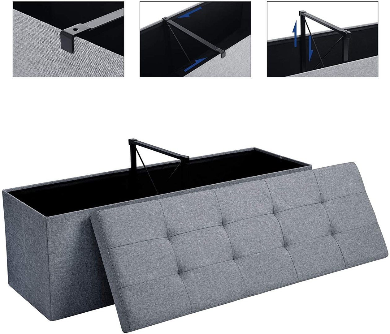 Show Folding pouffe with storage for bedding LSF71G Folding pouffe with storage for bedding LSF71G
