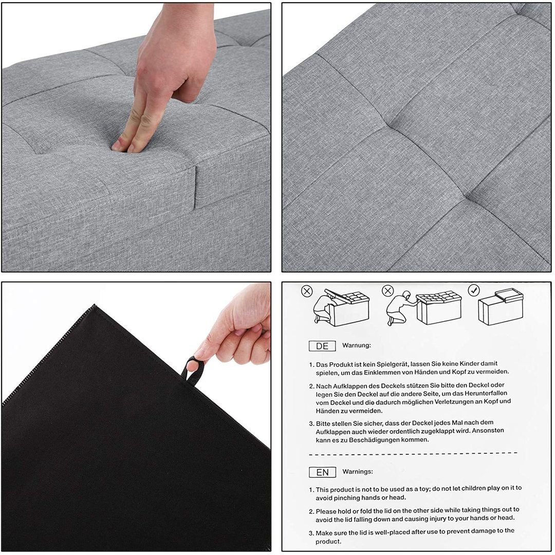 Check Folding pouffe with storage for bedding LSF71G Folding pouffe with storage for bedding LSF71G