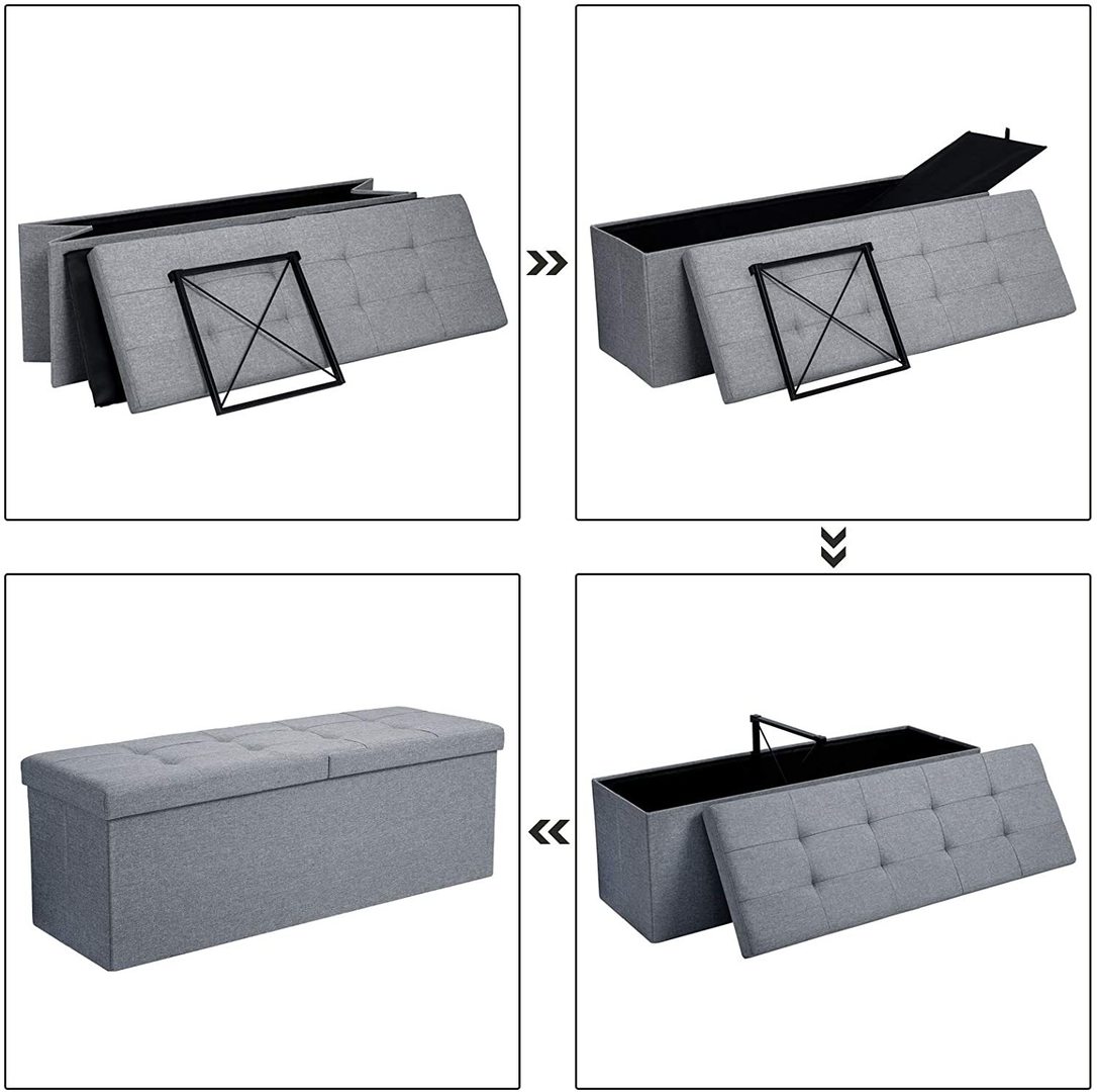 View Folding pouffe with storage for bedding LSF71G Folding pouffe with storage for bedding LSF71G