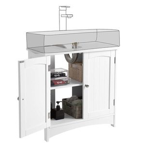 White Bathroom Sink Cabinet BBC01WT small 3