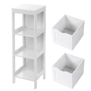 White bathroom cabinet with drawers BBC42WT small 3
