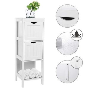 White bathroom cabinet with drawers BBC42WT small 4