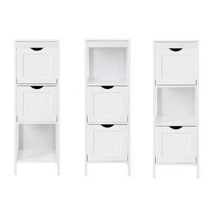 White bathroom cabinet with drawers BBC42WT small 5
