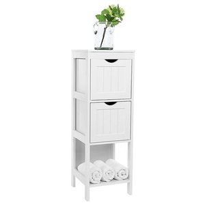 White bathroom cabinet with drawers BBC42WT small 7